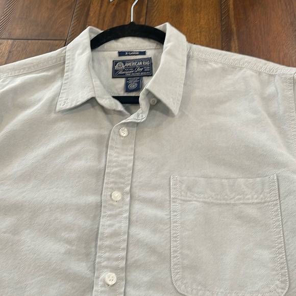 American Rag men’s casual button up down shirt short sleeve sized XL - Picture 2 of 8